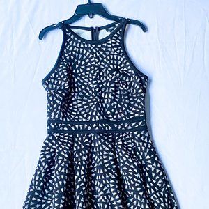 BW Geometric Pattern Dress - Mossimo -XS